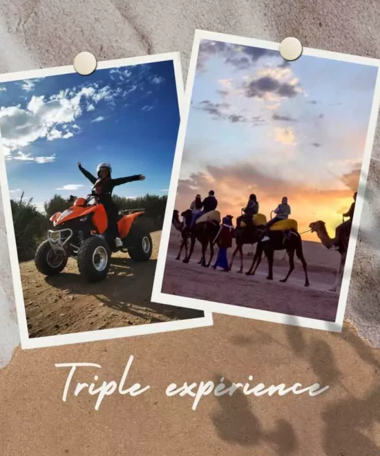 Vol en montgolfière avec balade en Quad et dromadaires